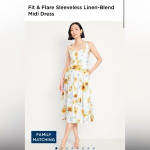 Floral Fit & Flare Sleeveless Midi Dress